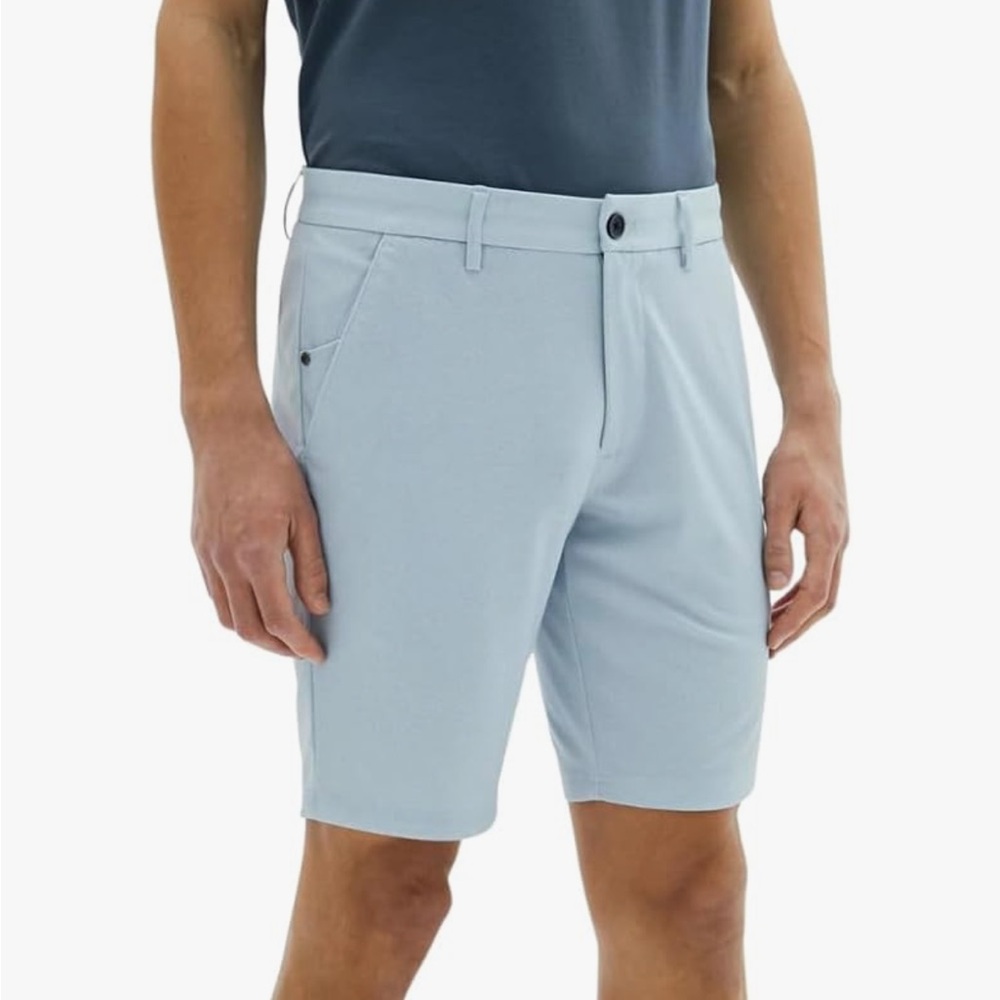 Robert Barakett NEW Men's Lomita Knit Casual 8" Inseam Shorts Light Blue